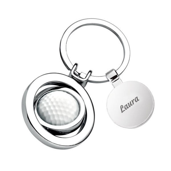 Přizpůsobený přívěsek na klíče s golfovým míčkem Přizpůsobený přívěsek na klíče s golfovým míčkem