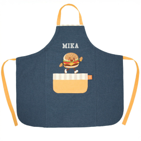 Personalizovaná dětská zástěra Hamburger Personalizovaná dětská zástěra Hamburger