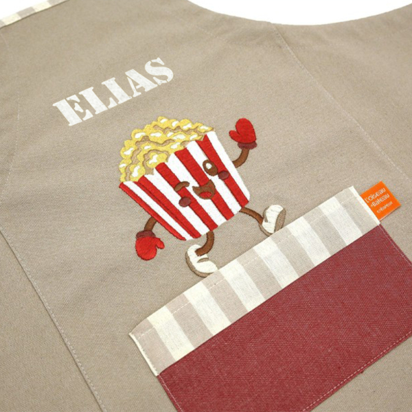 Personalizovaná dětská zástěra Popcorn Personalizovaná dětská zástěra Popcorn