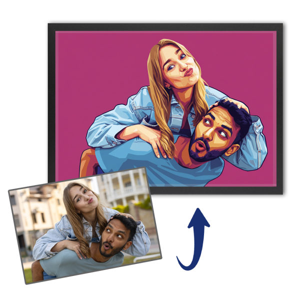 Portrét ve stylu pop art WPAP podle fotografie Portrét ve stylu pop art WPAP podle fotografie