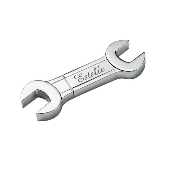 8 GB gravírovaný USB klíč ve tvaru francouzského klíče 8 GB gravírovaný USB klíč ve tvaru francouzského klíče