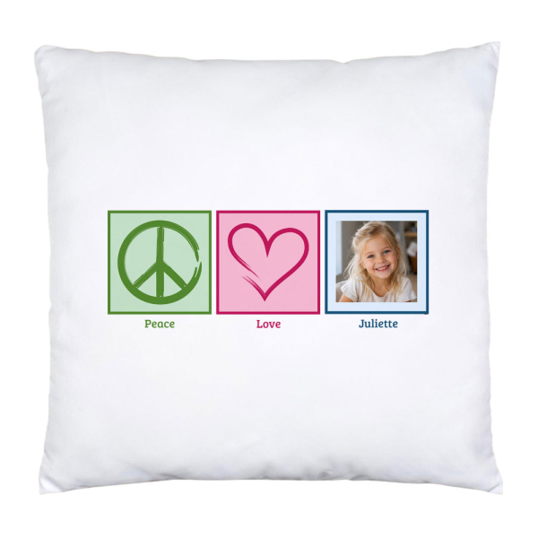 Polštář Peace & Love foto Polštář Peace & Love foto