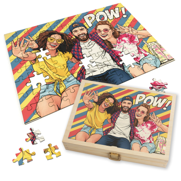 Fotopuzzle Pop Art Comics ve stylu Roye Lichtensteina Fotopuzzle Pop Art Comics ve stylu Roye Lichtensteina