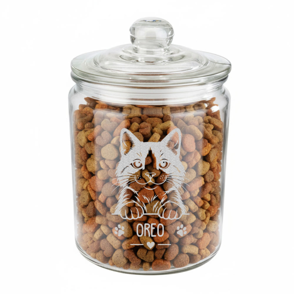 Gravírovaná dóza na granule pro kočku Gravírovaná dóza na granule pro kočku