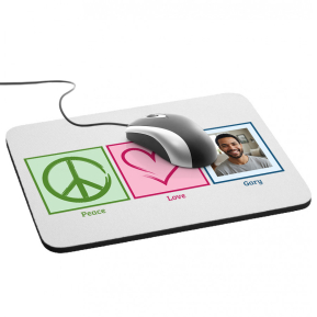Podložka pod myš Peace & Love foto Podložka pod myš Peace & Love foto