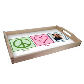 Personalizovaný tác Peace & Love foto Personalizovaný tác Peace & Love foto