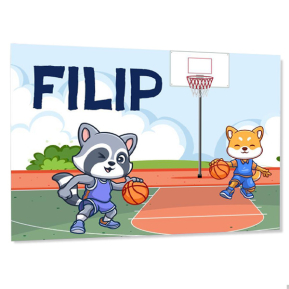 Personalizovaná dětská cedulka na dveře – Basketbal Personalizovaná dětská cedulka na dveře – Basketbal