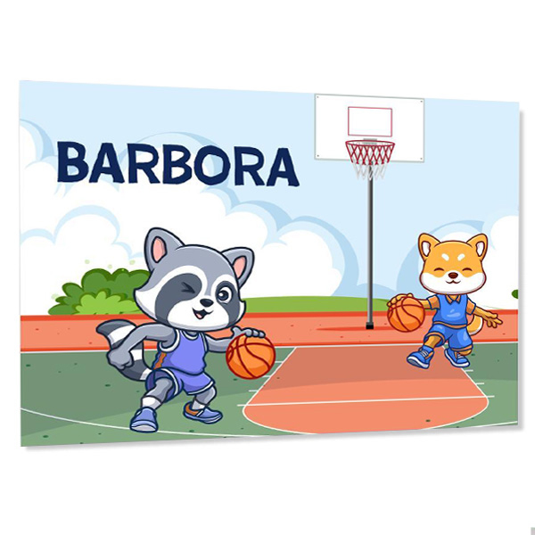 Personalizovaná dětská cedulka na dveře – Basketbal Personalizovaná dětská cedulka na dveře – Basketbal