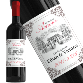 Personalizovaná láhev vína Bastide Amour Personalizovaná láhev vína Bastide Amour