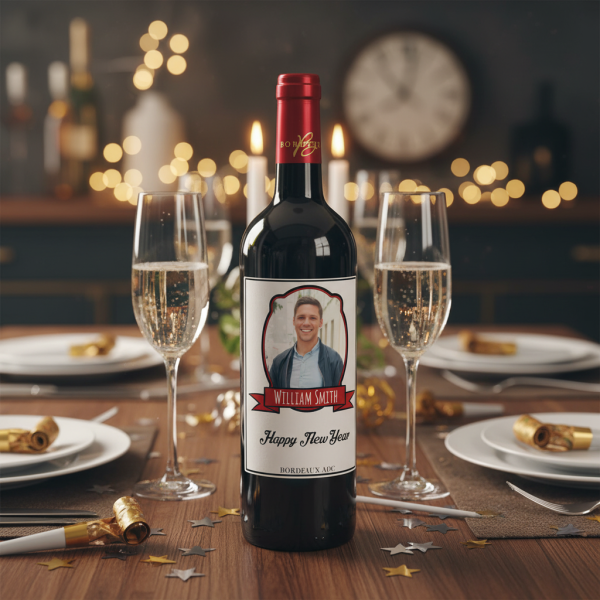 Personalizovaná láhev vína Fotoznak Personalizovaná láhev vína Fotoznak