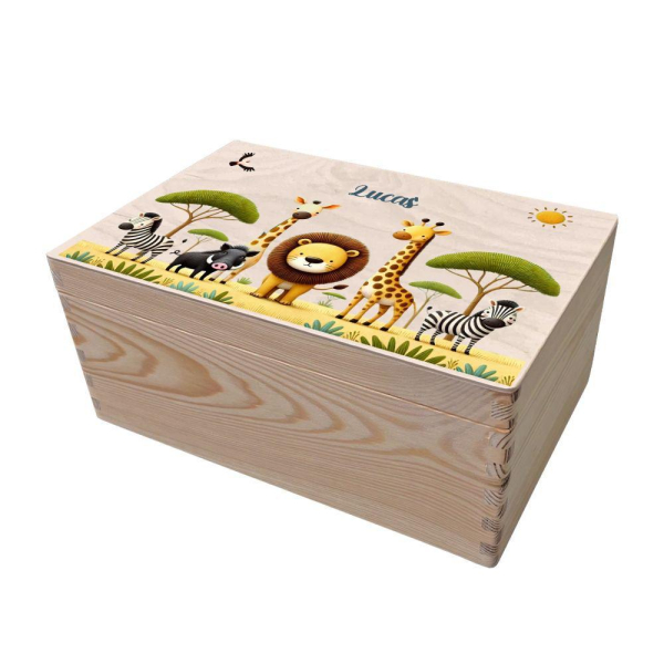 Personalizovaná úložná krabice se jménem safari Personalizovaná úložná krabice se jménem safari