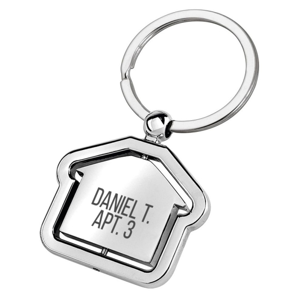 Personalizovaný klíčenka s otočným domem Personalizovaný klíčenka s otočným domem