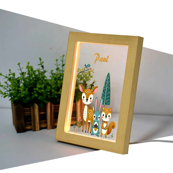 Personalizovaný LED rámeček kouzelný les Personalizovaný LED rámeček kouzelný les