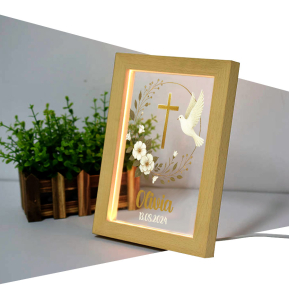 Personalizovaný LED rámeček křest Personalizovaný LED rámeček křest