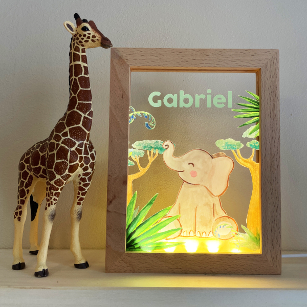 Personalizovaný LED rámeček savana Personalizovaný LED rámeček savana