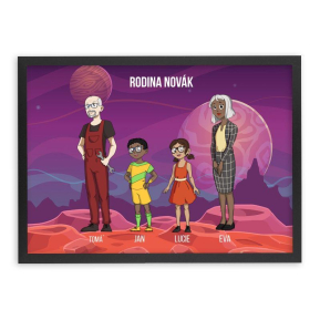 Personalizovaný plakát Manga Family Personalizovaný plakát Manga Family