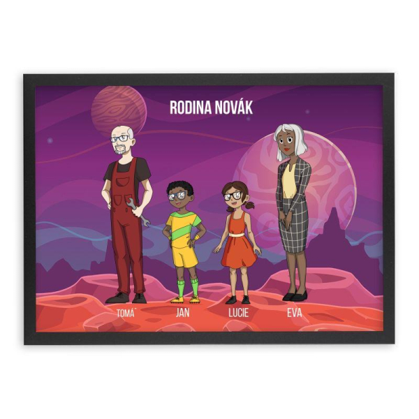 Personalizovaný plakát Manga Family Personalizovaný plakát Manga Family
