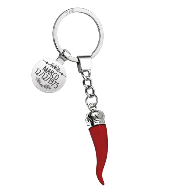 Personalizovaný přívěsek na klíče s chilli papričkou Personalizovaný přívěsek na klíče s chilli papričkou