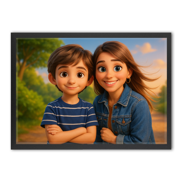 Fotomontáž pro portrét ve stylu 3D animovaného filmu Fotomontáž pro portrét ve stylu 3D animovaného filmu