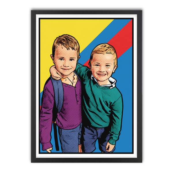 Portrét ve stylu pop art komiks podle fotografie Portrét ve stylu pop art komiks podle fotografie