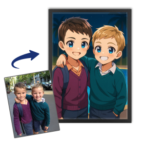 Portrét v manga stylu podle fotografie Portrét v manga stylu podle fotografie