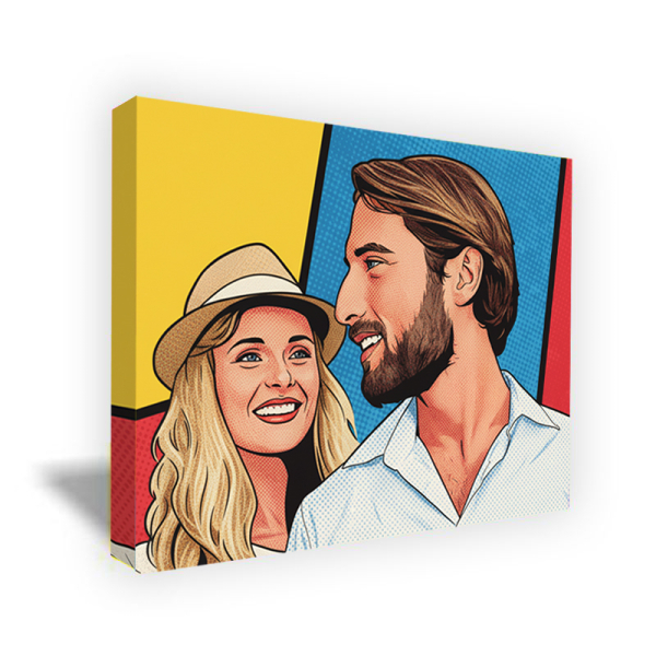 Portrét ve stylu pop art komiks podle fotografie Portrét ve stylu pop art komiks podle fotografie