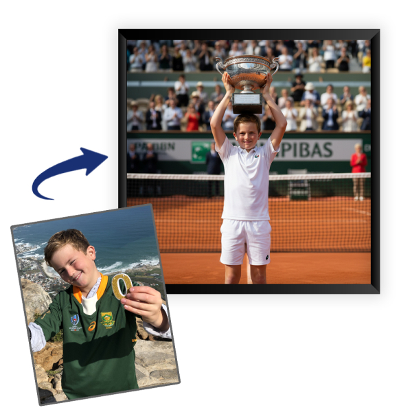 Personalizovaný portrét sportovní legendy Personalizovaný portrét sportovní legendy