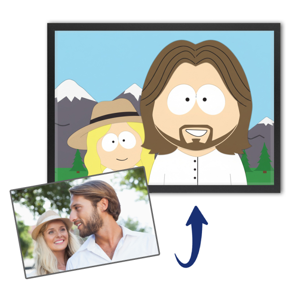 Karikatura v netradičním kresleném stylu podle fotografie Karikatura v netradičním kresleném stylu podle fotografie