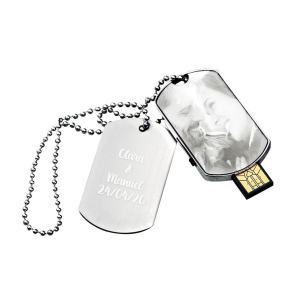 16 GB USB klíč ve stylu vojenské identifikační známky přizpůsobený s f 16 GB USB klíč ve stylu vojenské identifikační známky přizpůsobený s f