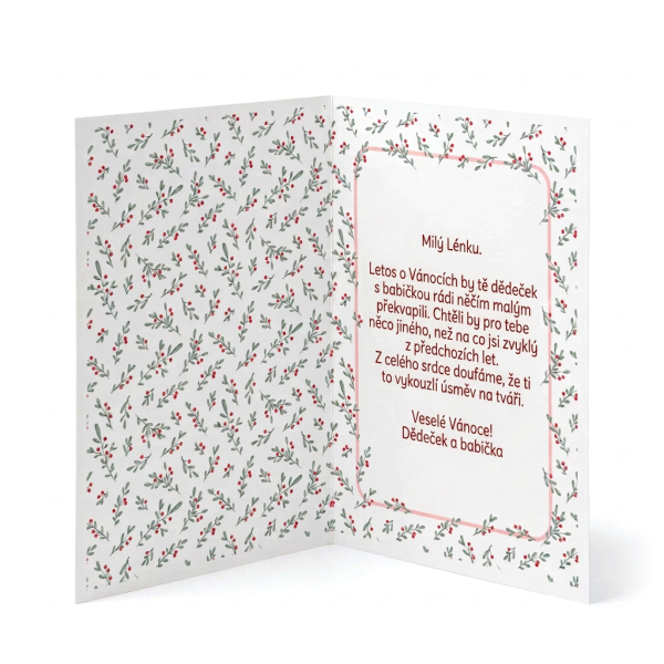 Vánoční přání Červené bobule Vánoční přání Červené bobule