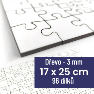 Mal&eacute; dřevěn&eacute; puzzle | 17x25 cm | 96 d&iacute;lků