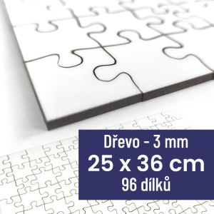 Velk&eacute; dřevěn&eacute; puzzle | 25x36 cm | 96 d&iacute;lků