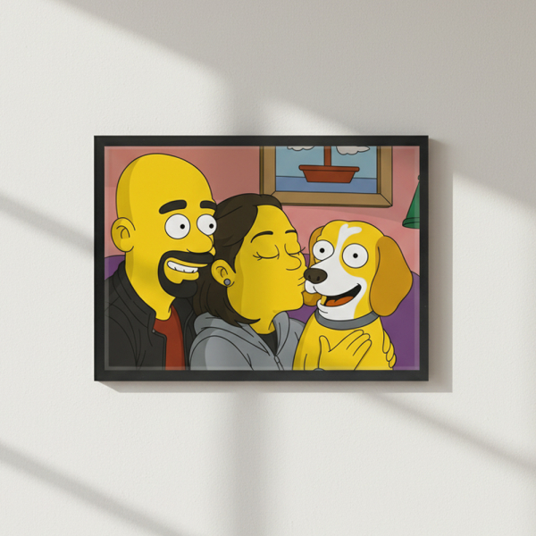 Karikatura ve �lut&eacute;m kreslen&eacute;m stylu podle fotografie