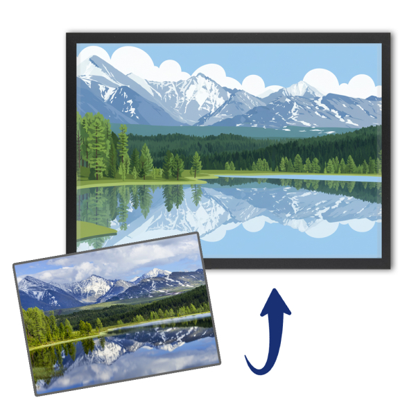 Krajina ilustrovan&aacute; způsobem flat design podle fotografie