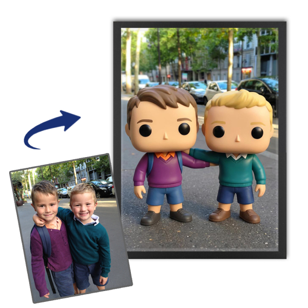 Portr&eacute;t stylizovan&eacute; vinylov&eacute; figurky podle fotografie