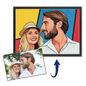 Portr�t ve stylu pop art komiks podle fotografie