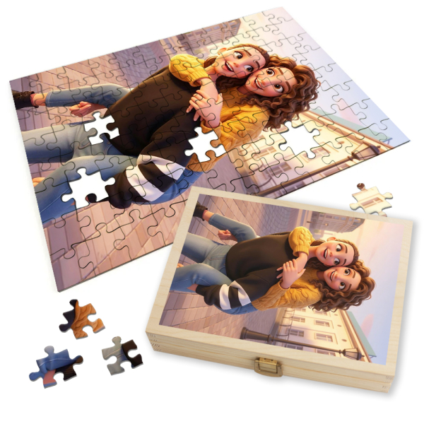 Puzzle z fotografie přeměněn&eacute; na 3D animaci