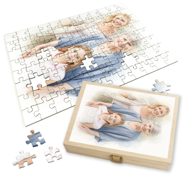 Puzzle z fotografie přeměněn&eacute; na akvarel