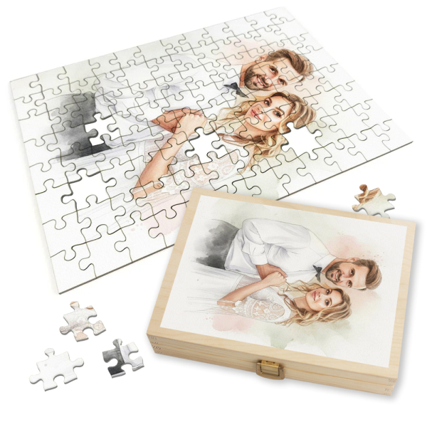 Puzzle z fotografie přeměněn&eacute; na akvarel