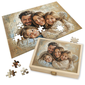 Puzzle z fotografie proměněn� v olejomalbu