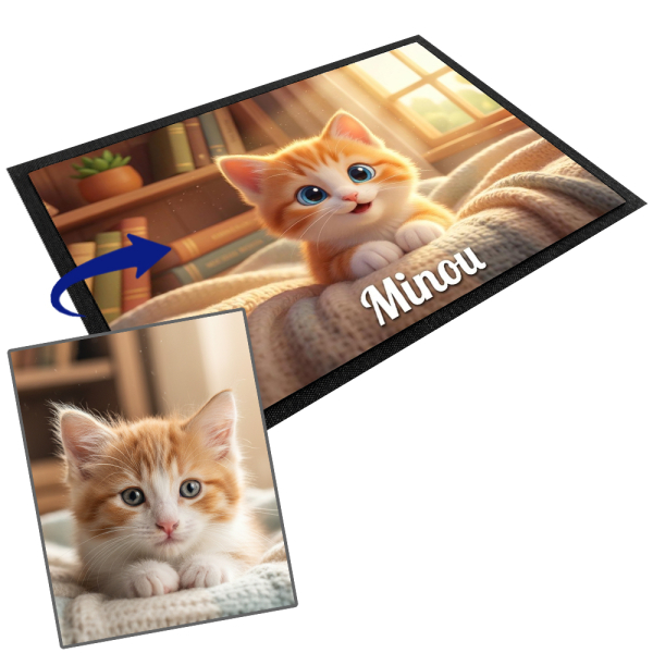 Personalizovan&aacute; podlo�ka pod misku ve stylu 3D animace pro psa nebo ko