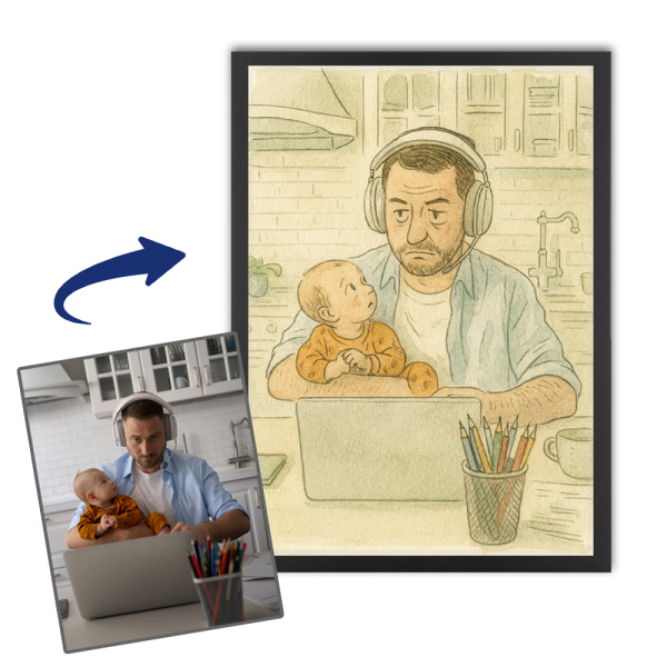 Karikatura ve stylu newyorsk&eacute;ho komiksu podle fotografie