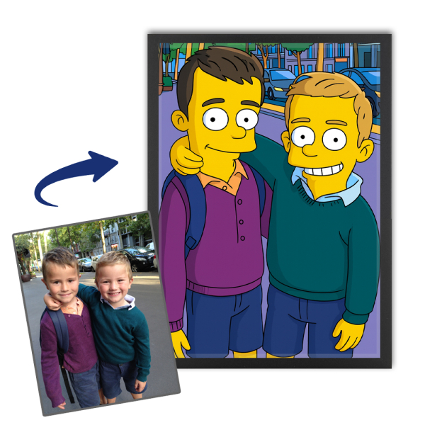 Karikatura ve �lut&eacute;m kreslen&eacute;m stylu podle fotografie