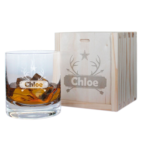 Sklenice na whisky s vyryt&yacute;m jm&eacute;nem