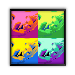 Zar�movan� Pop Art plak�t se 4 fotografiemi