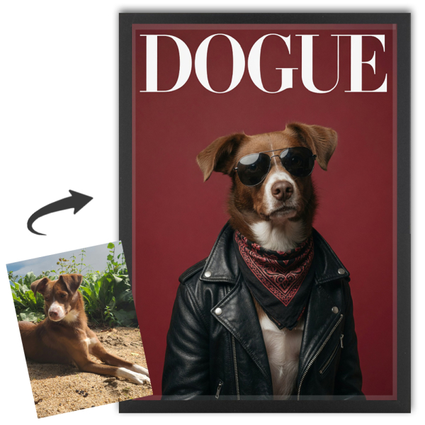 Obálka magazínu DOGUE podle fotografie Obálka magazínu DOGUE podle fotografie