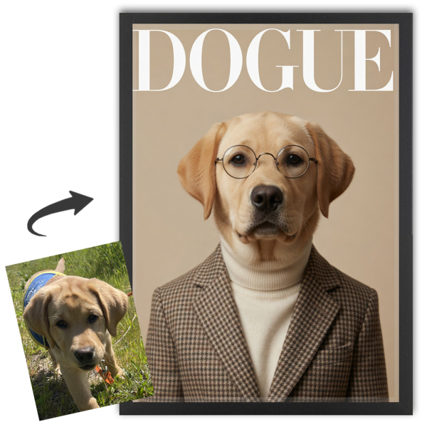 Obálka magazínu DOGUE podle fotografie Obálka magazínu DOGUE podle fotografie
