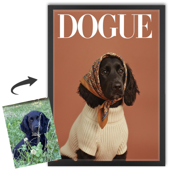 Obálka magazínu DOGUE podle fotografie Obálka magazínu DOGUE podle fotografie
