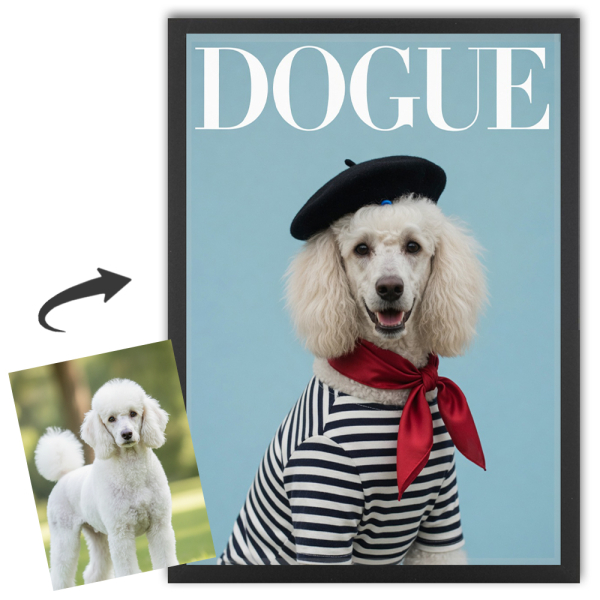 Obálka magazínu DOGUE podle fotografie Obálka magazínu DOGUE podle fotografie