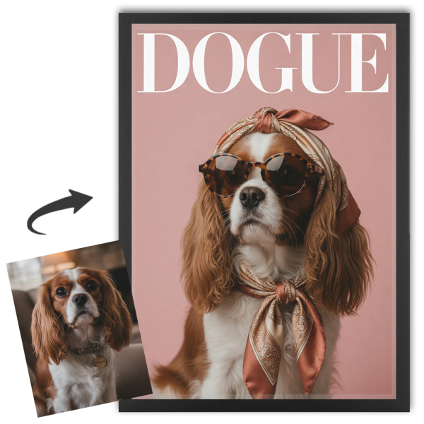 Obálka magazínu DOGUE podle fotografie Obálka magazínu DOGUE podle fotografie